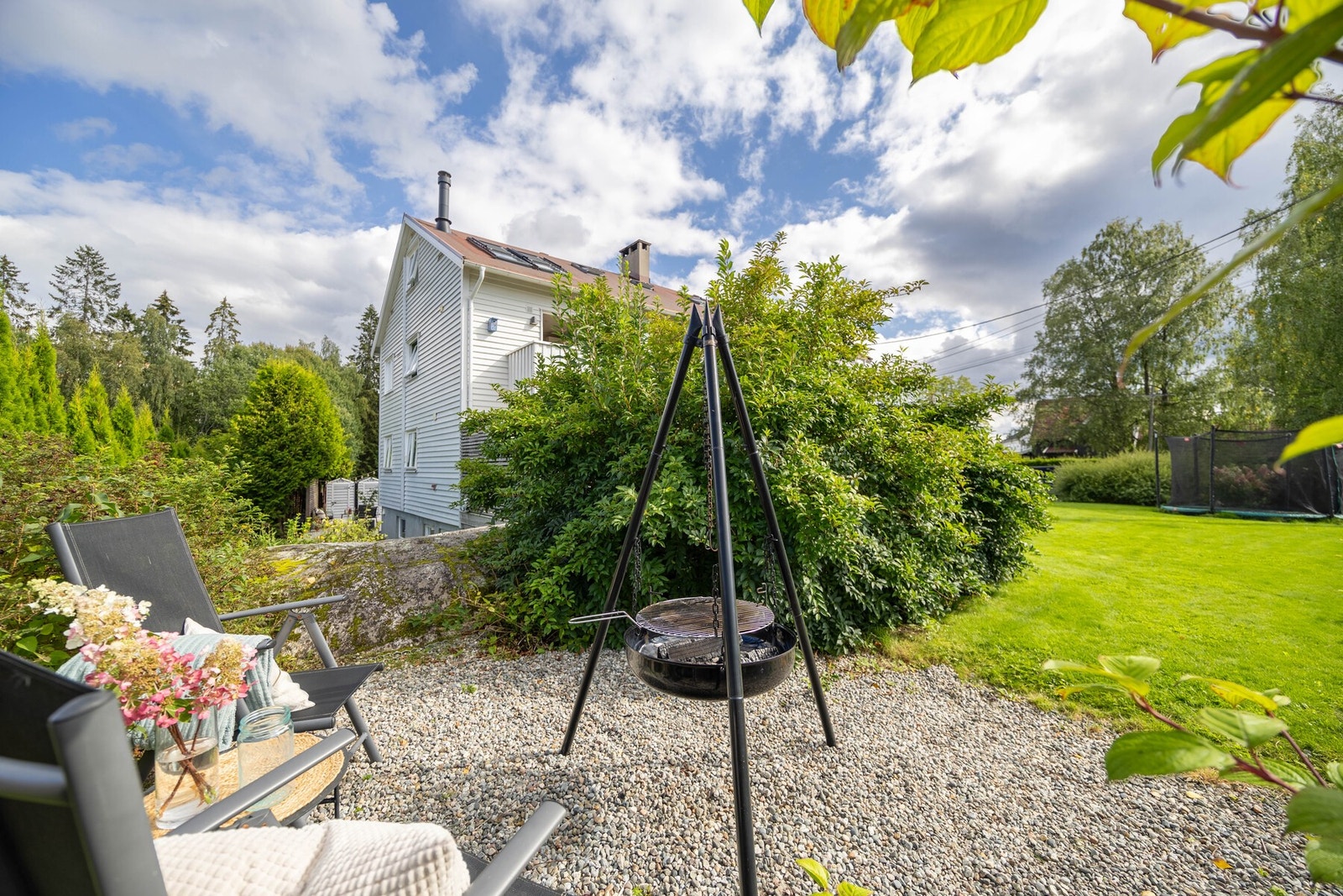 Det er også en felles bålpanne. Galleribilde