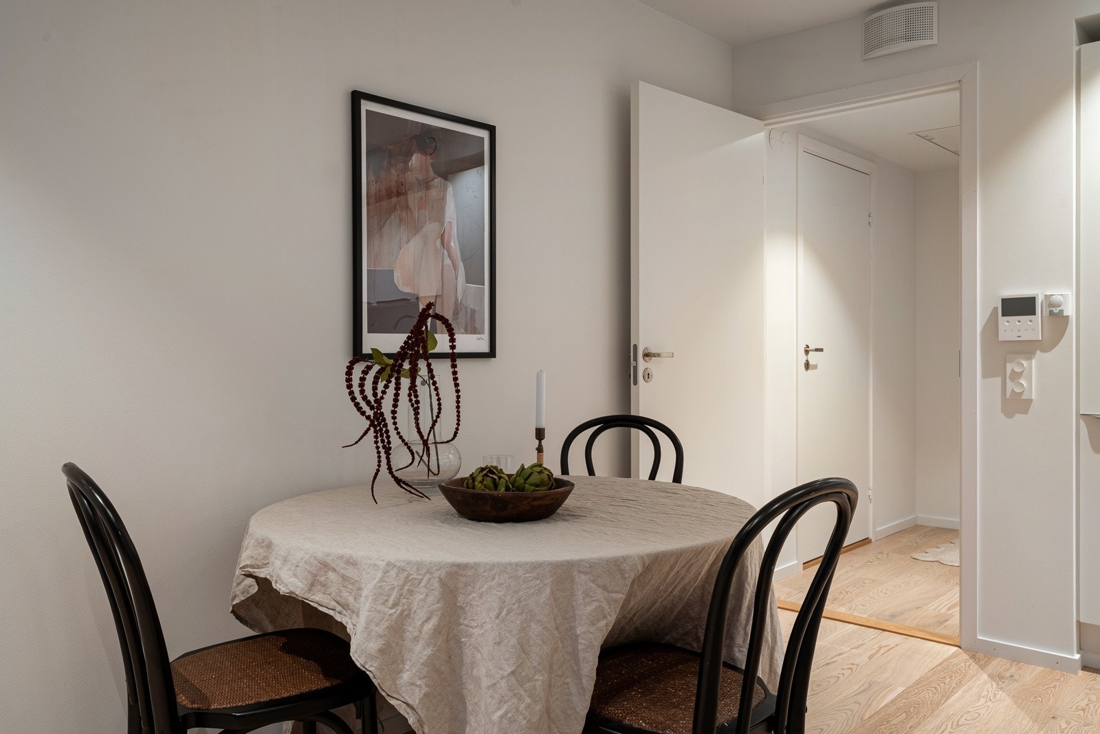 Plass til spisebord.