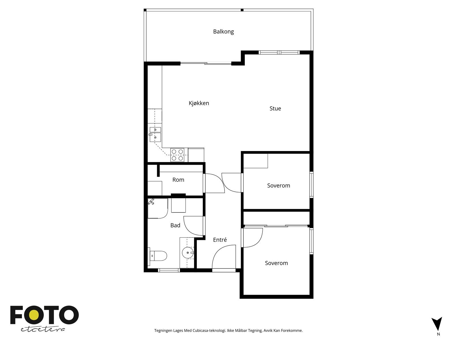 Planskisse over leiligheten Galleribilde