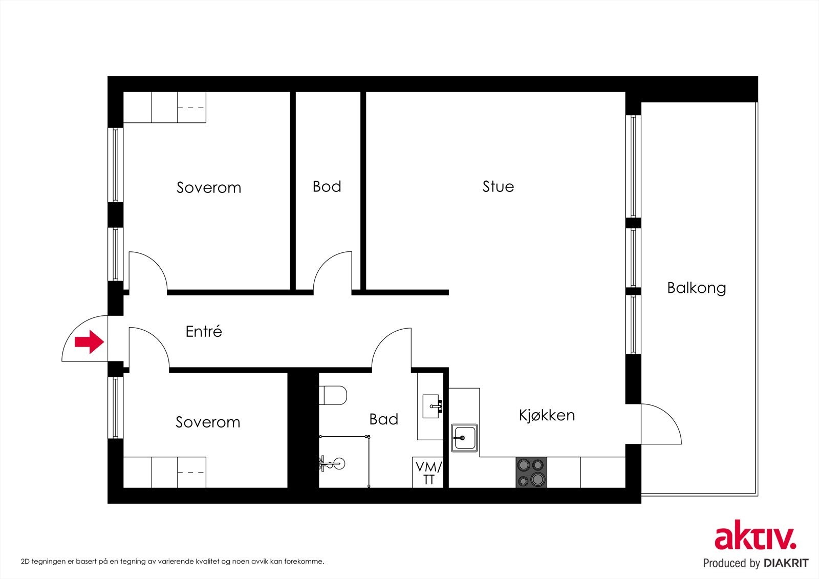 2D plantegning. Galleribilde