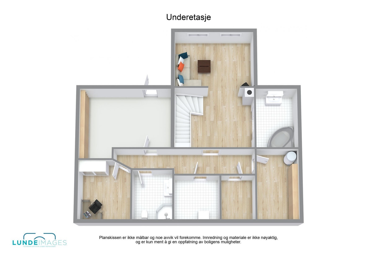 Planskisse U. etasje 3D - ikke målbar Galleribilde