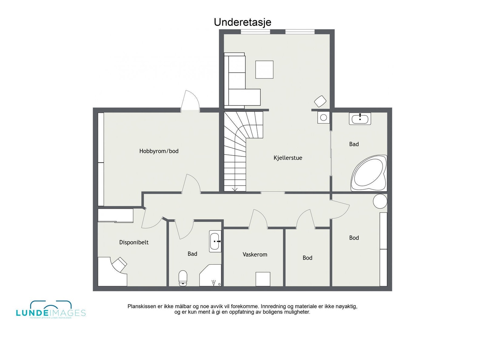 Planskisse U. etasje - ikke målbar Galleribilde