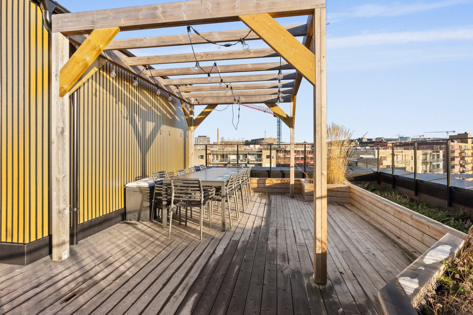 Det er felles takterrasse for andelseierne. Galleribilde