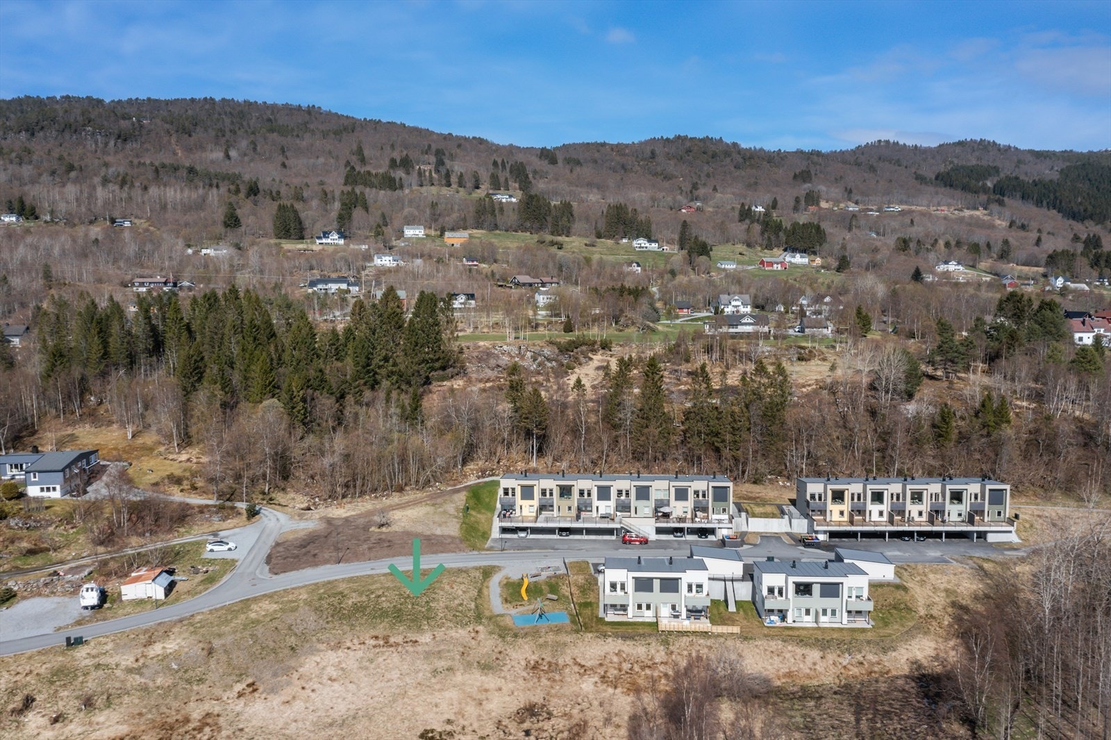 Pent utbygd boligfelt Galleribilde