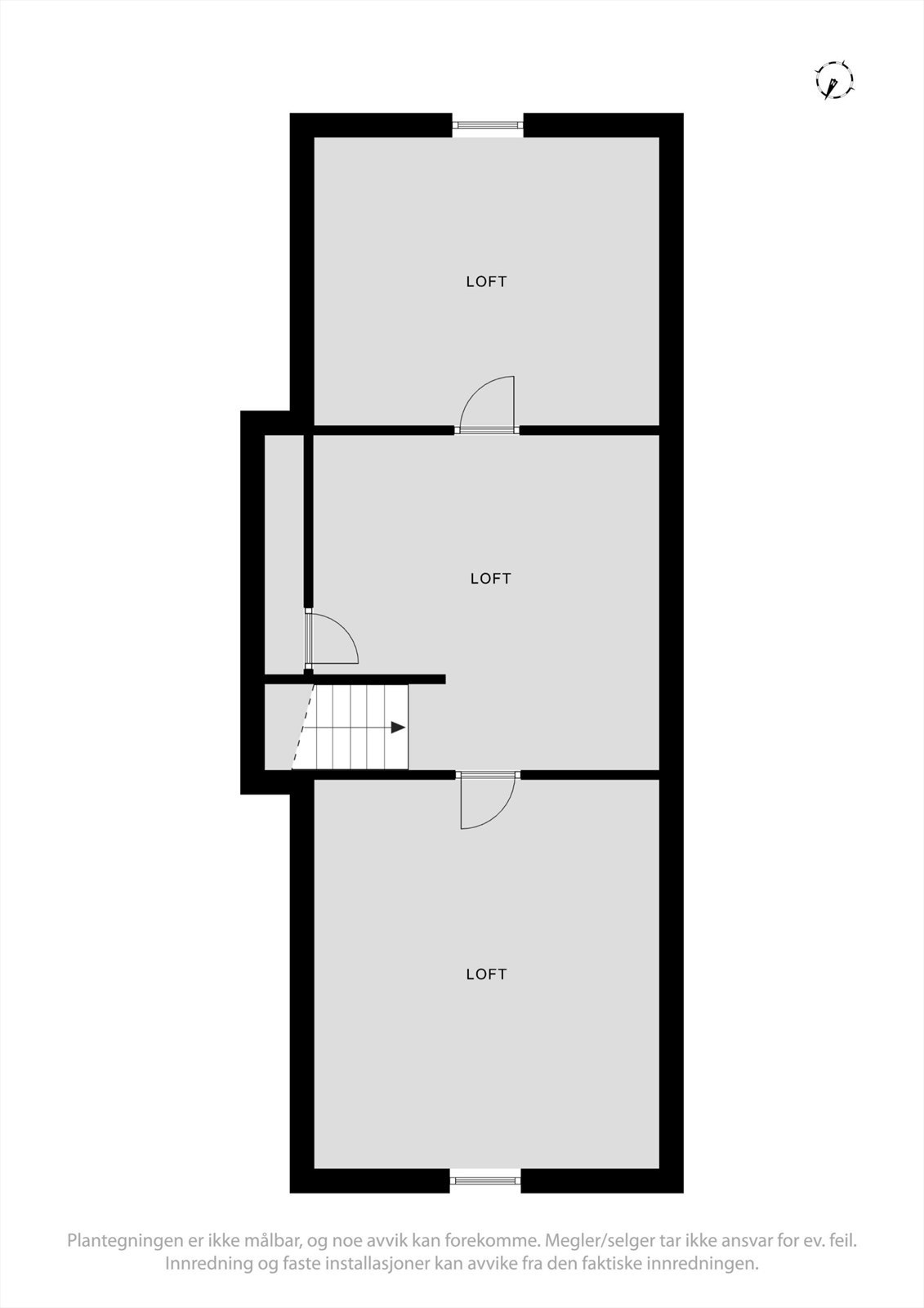 Plantegning loft kårbolig Galleribilde