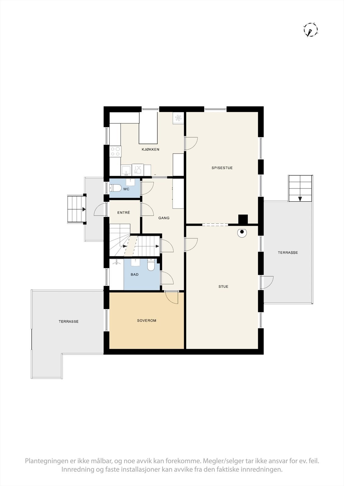 Plantegning 1. etasje kårbolig Galleribilde