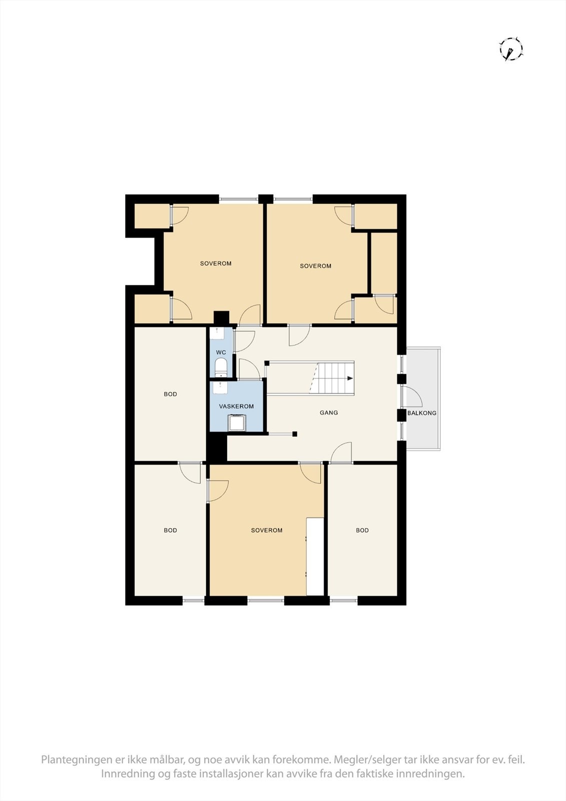 Plantegning 2. etasje hovedhus Galleribilde
