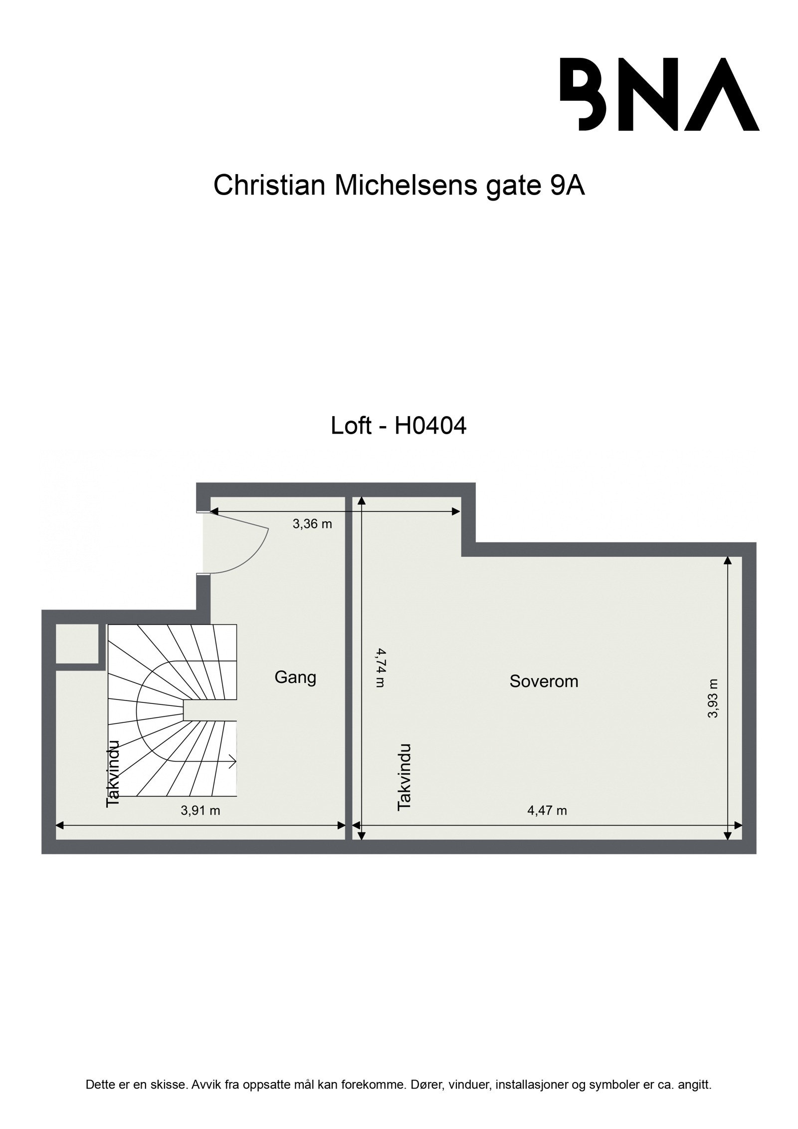 Plantegning loft Galleribilde