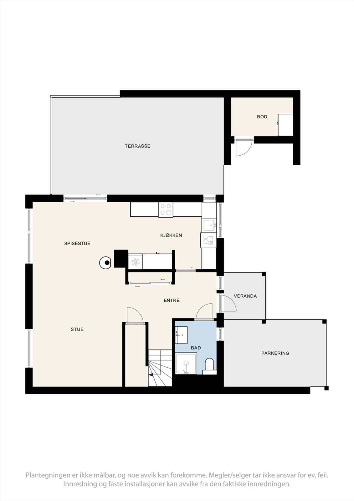 Plantegninger 1. etasje Galleribilde