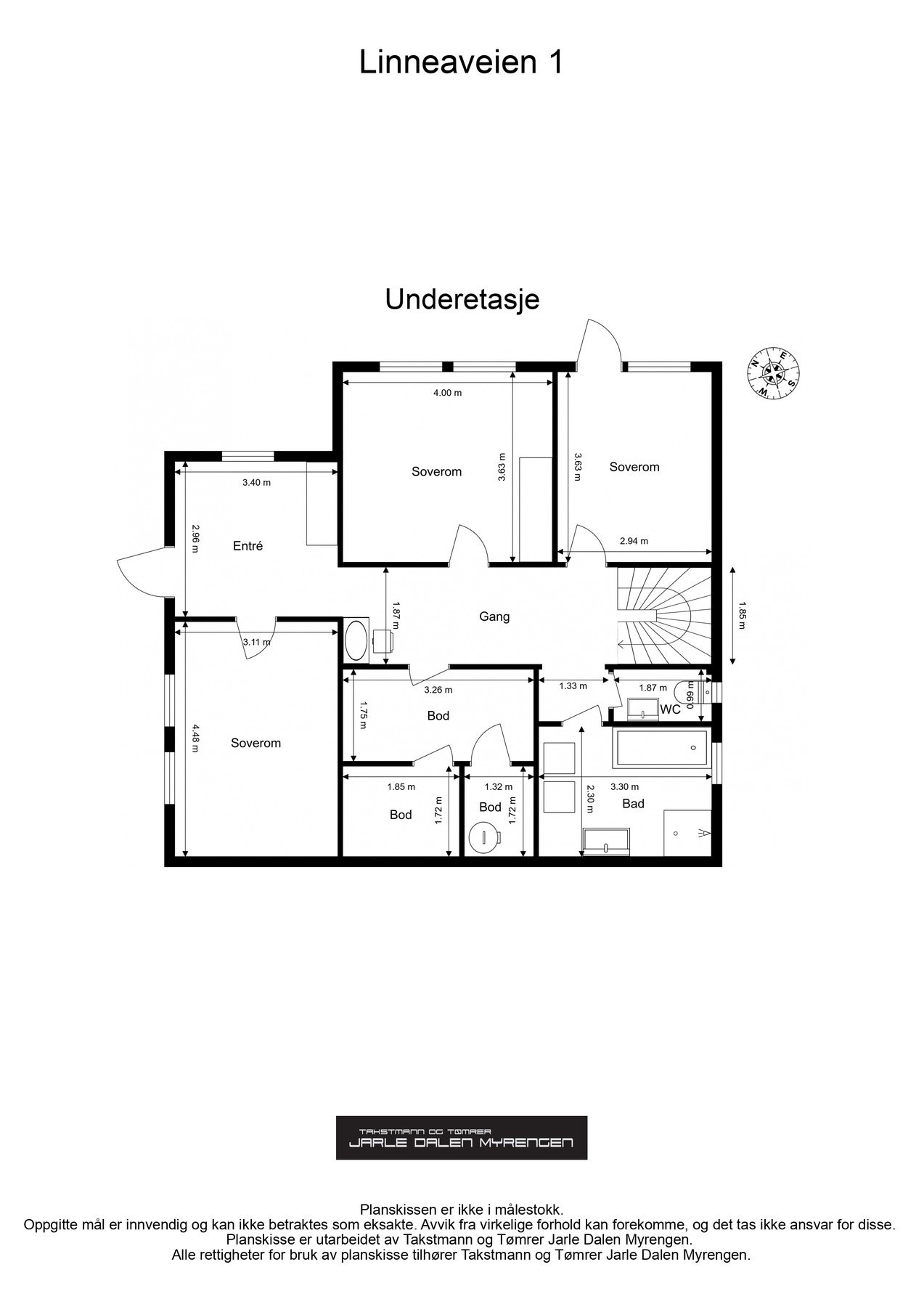 Plantegning underetasje. Galleribilde