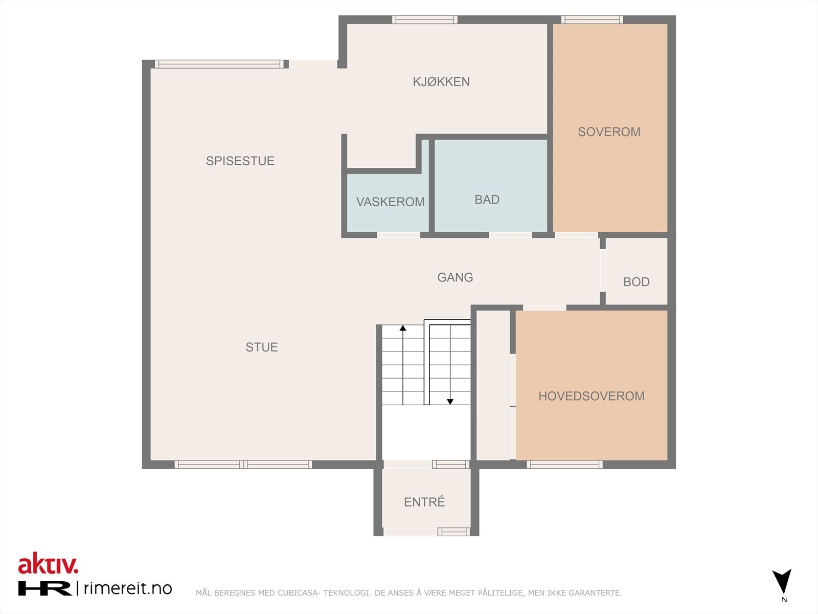 Plantegning hovedetasje. Galleribilde