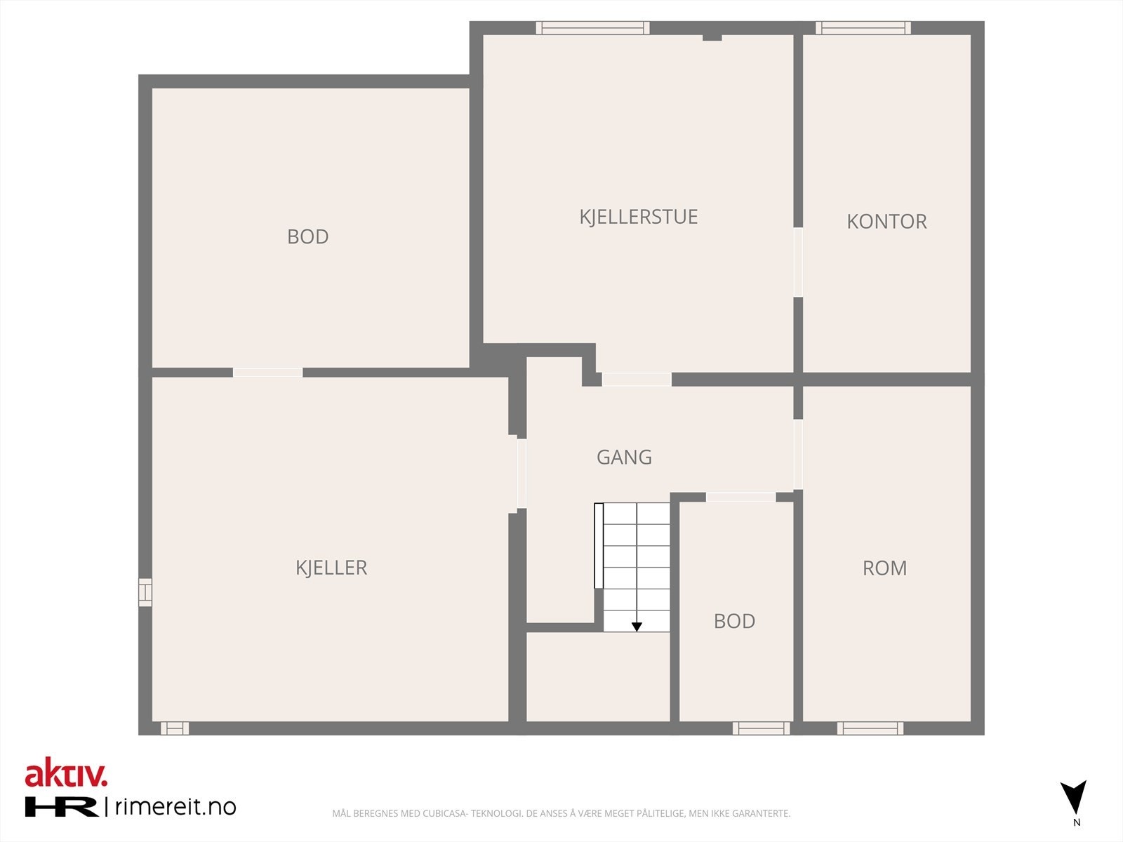 Plantegning underetasje. Galleribilde