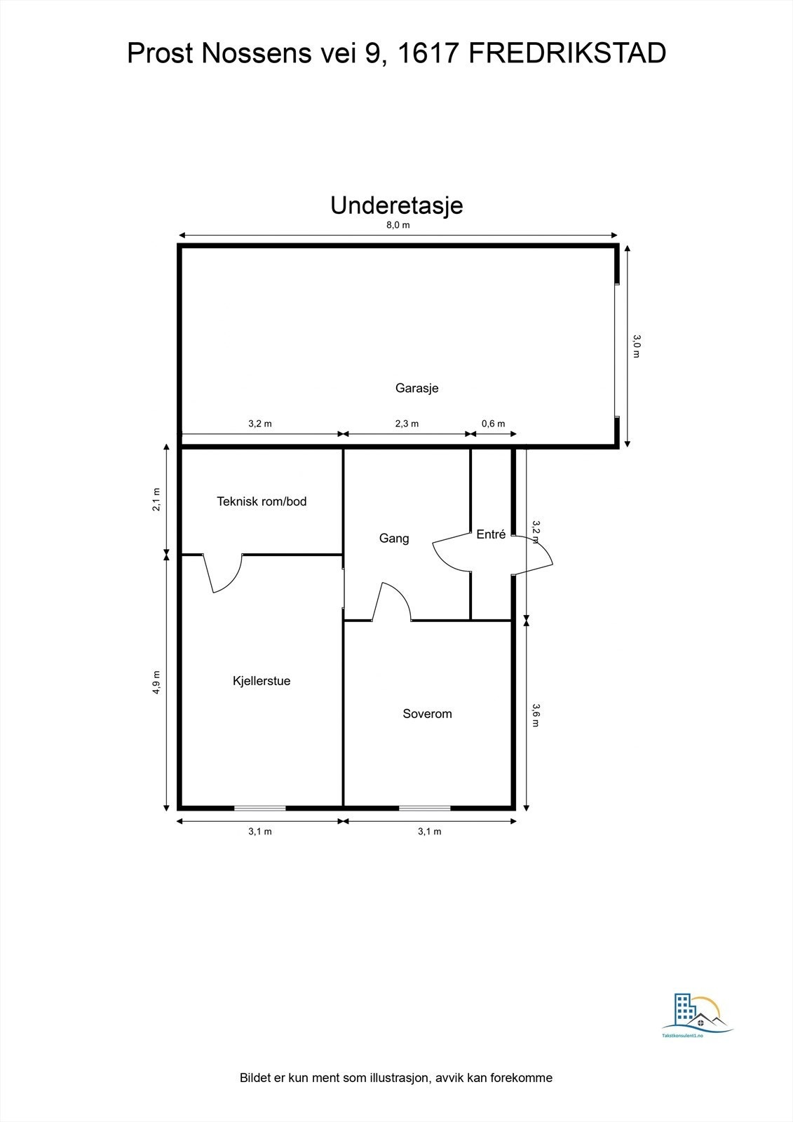 Veiledende skisse av underetasje. Galleribilde