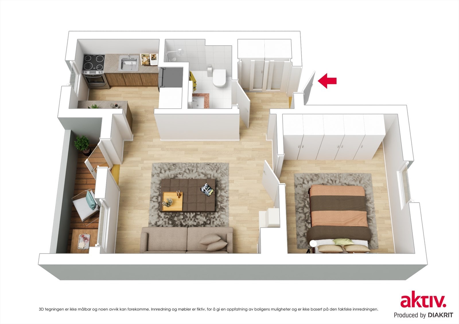 3D-Plantegning Galleribilde