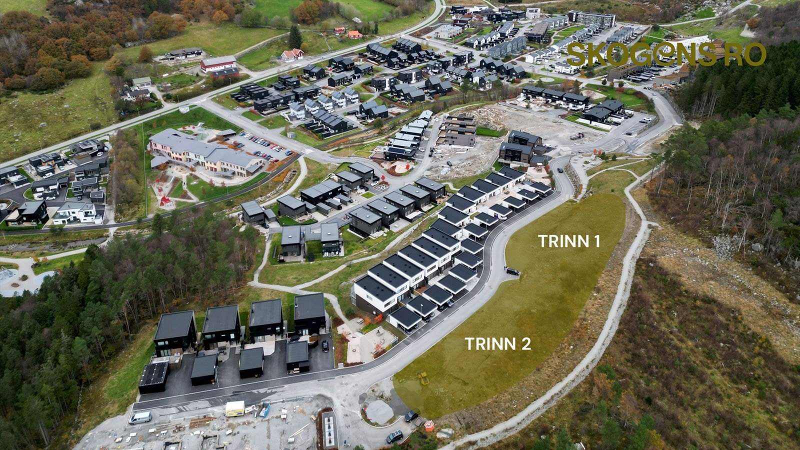 Tomteoversikt. Leiligheten tilhører byggetrinn 1 Galleribilde