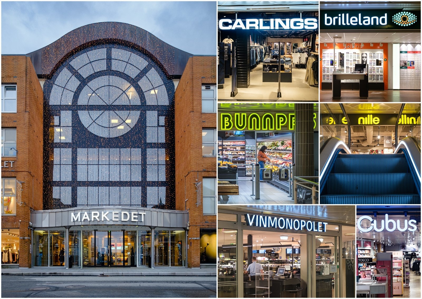 Kjøpesenteret Markedet ligger på andre siden av gaten Galleribilde