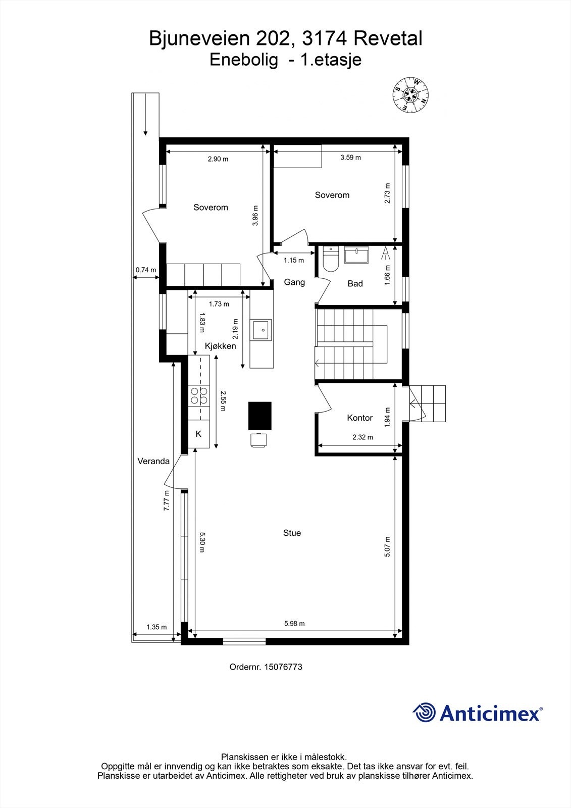 Plantegning hovedplan Galleribilde