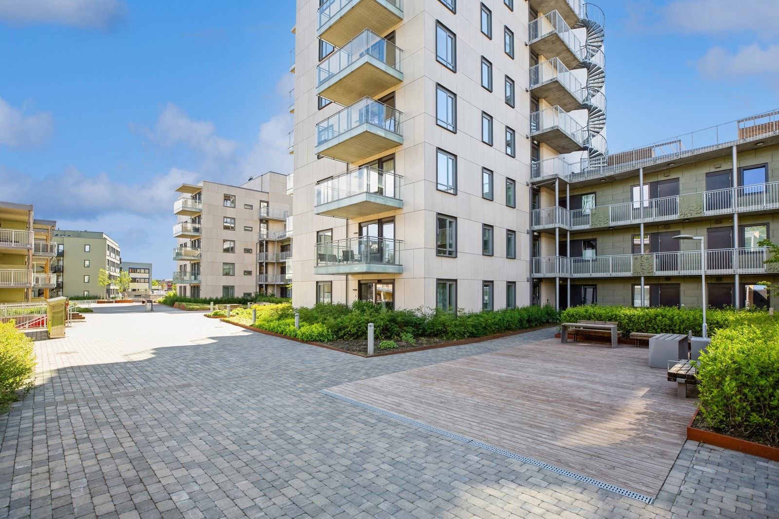 Sameiet har også flotte uteområder på bakkeplan. Galleribilde