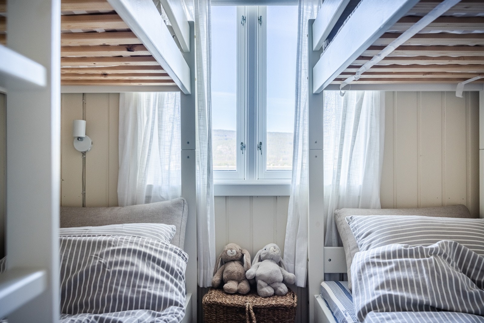 Det ene rommet har god plass til to sett med køyesenger og er i tillegg innredet med garderobeskap. Galleribilde