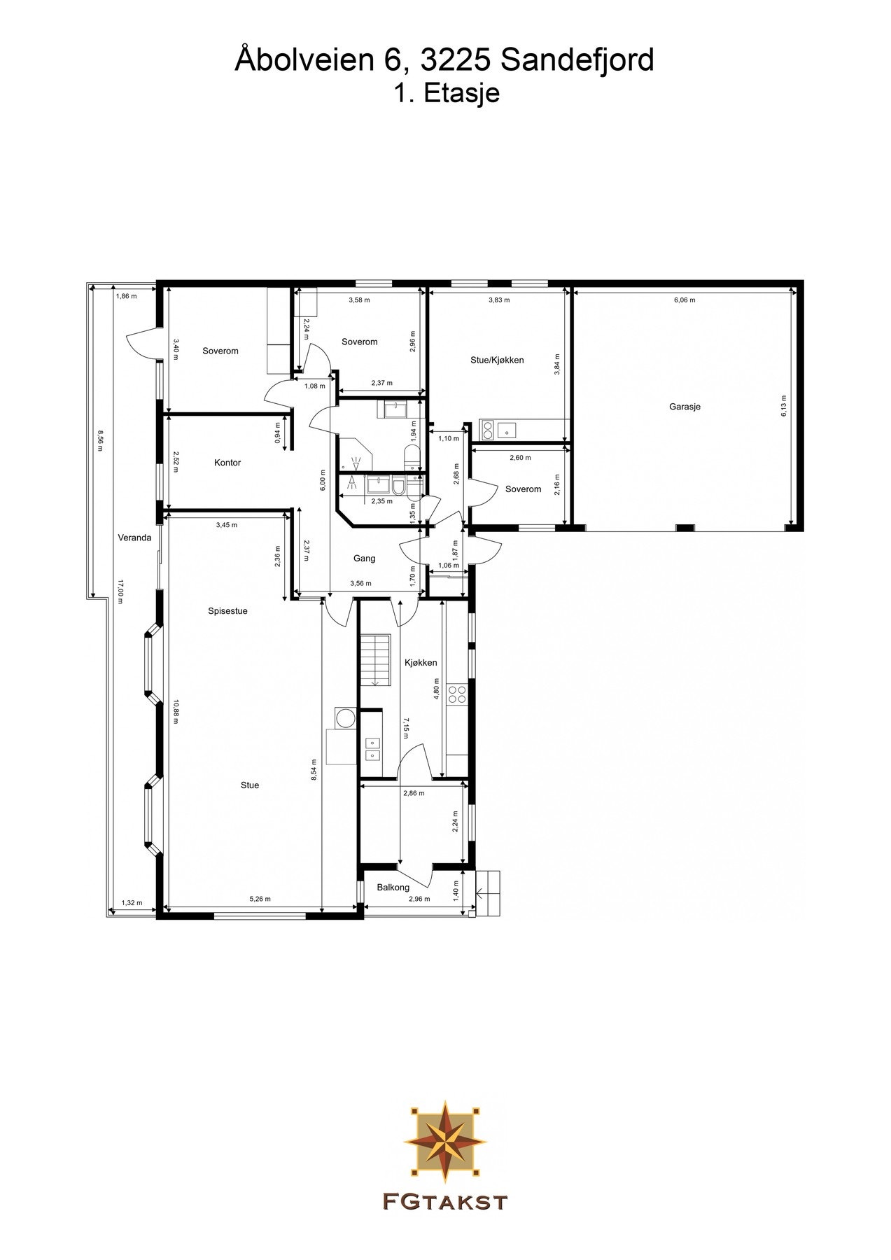 Gjør deg kjent med planløsningen i 1. etasjen Galleribilde