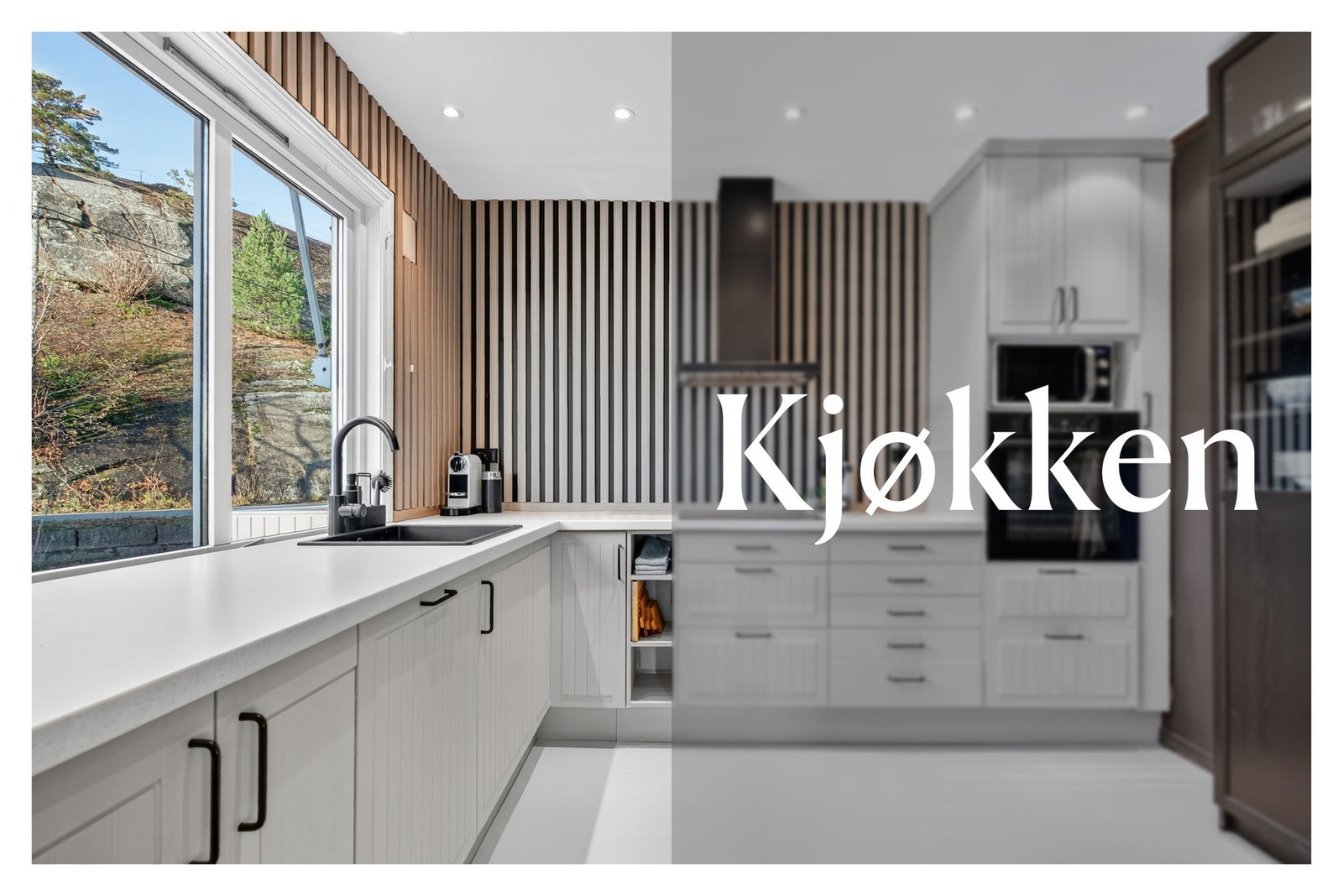 Kjøkkenet er pent oppgradert Galleribilde