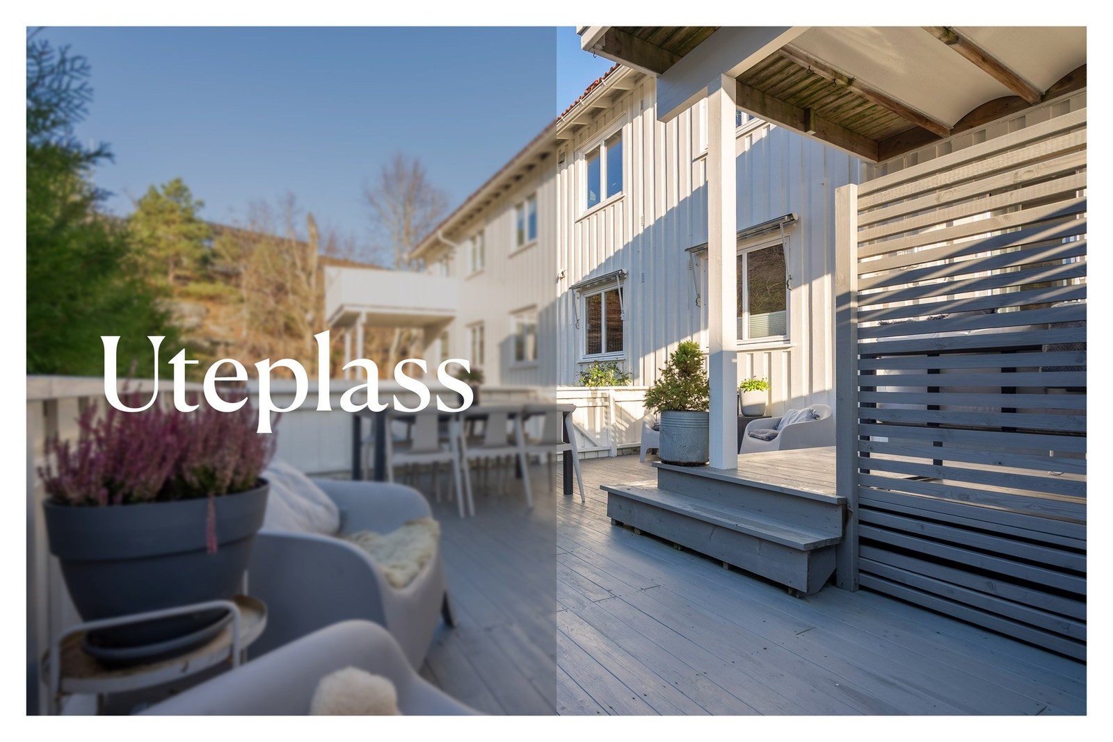 Uteplassen vender mot sydvest Galleribilde