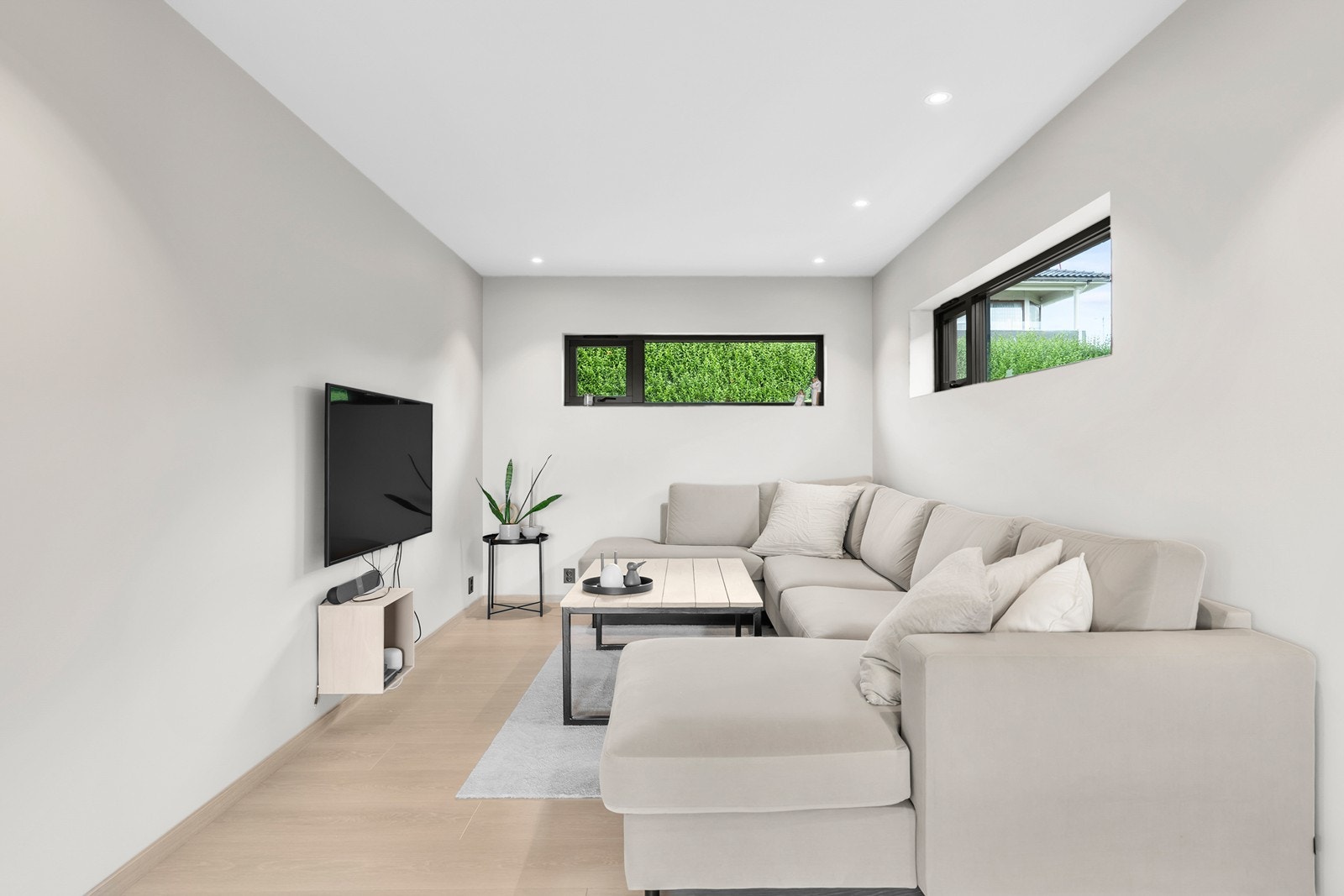 Sofagruppen finner sin naturlige plass her. Galleribilde