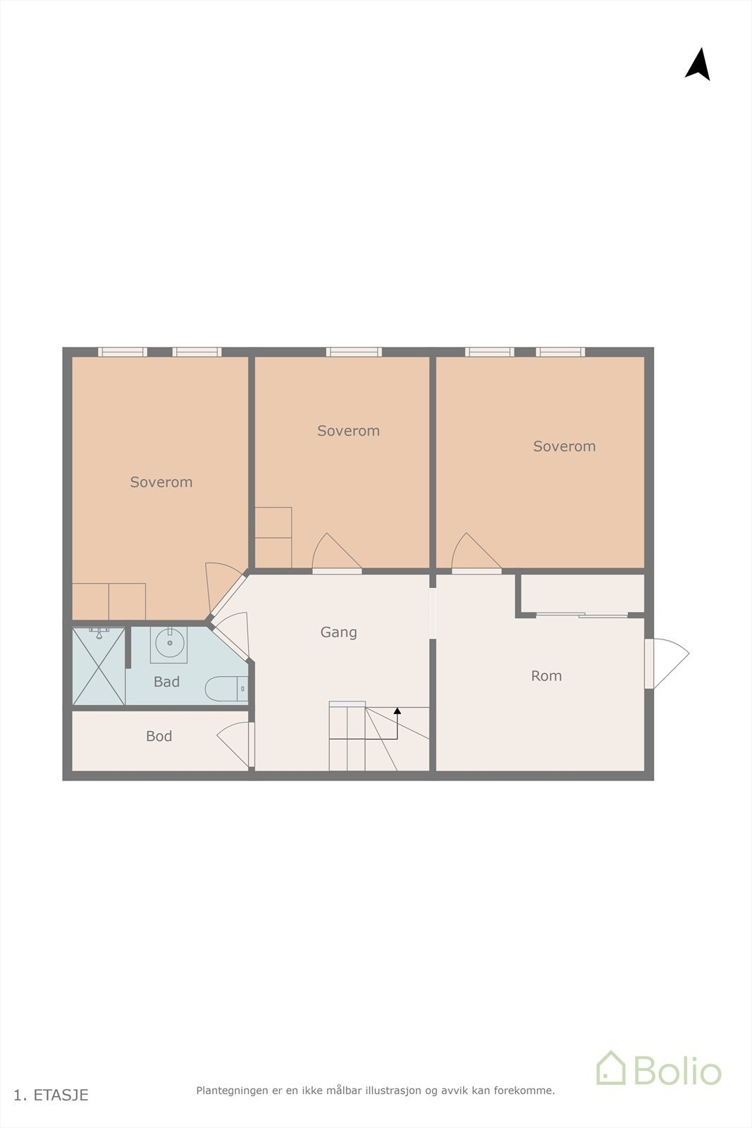 Plantegning underetasjen. Galleribilde