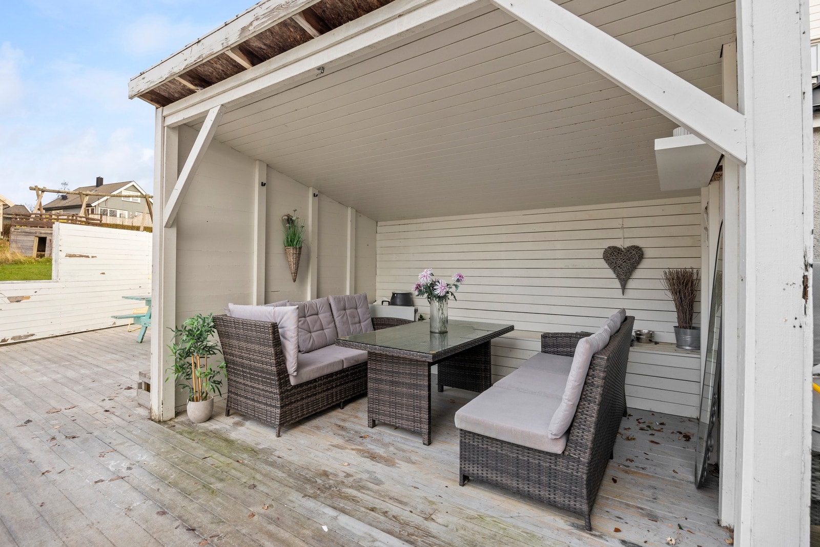 Det er etablert en hyggelig takoverbygd sone Galleribilde