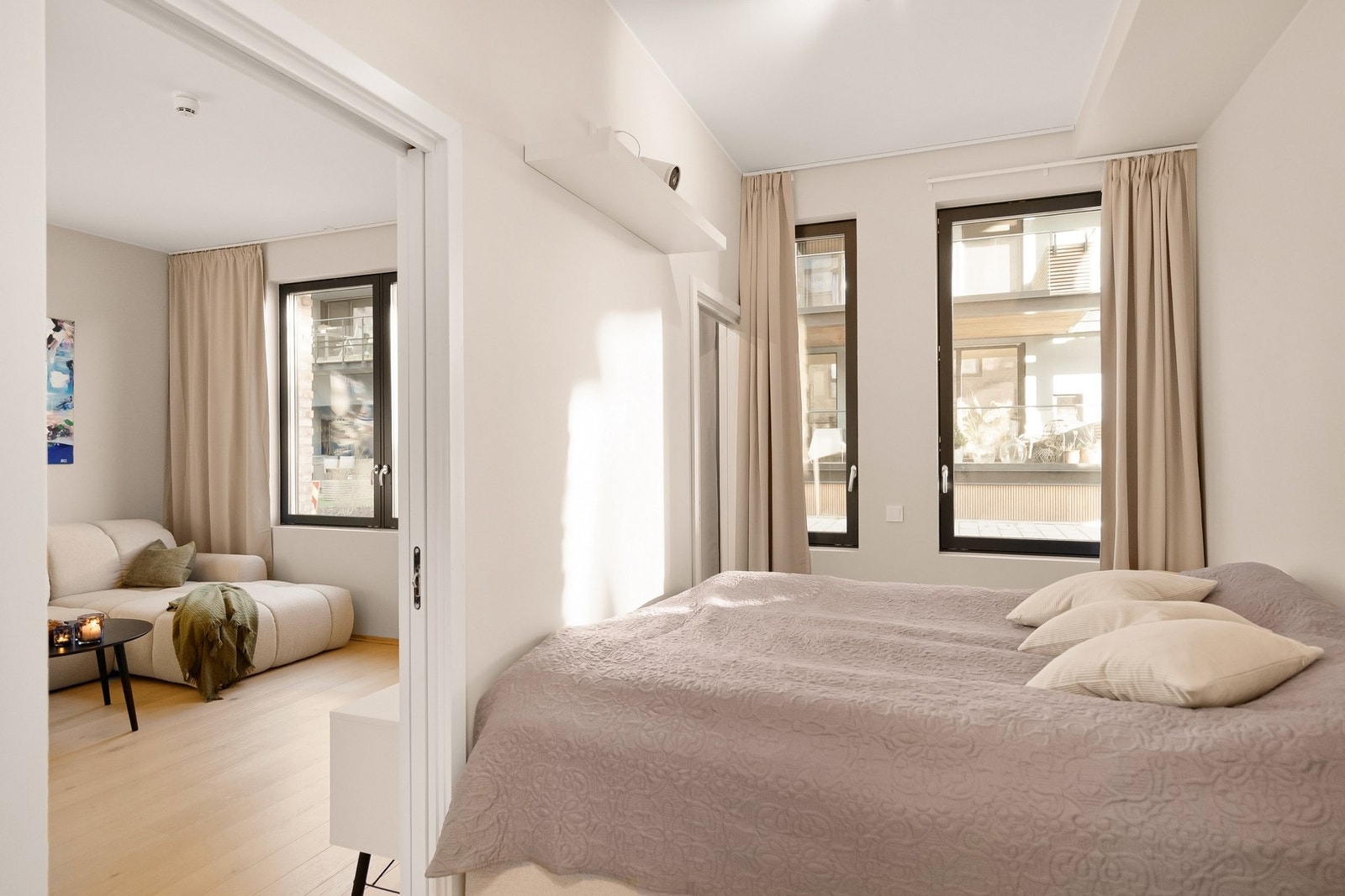 Soverommet ligger i tilknytning til stuen Galleribilde