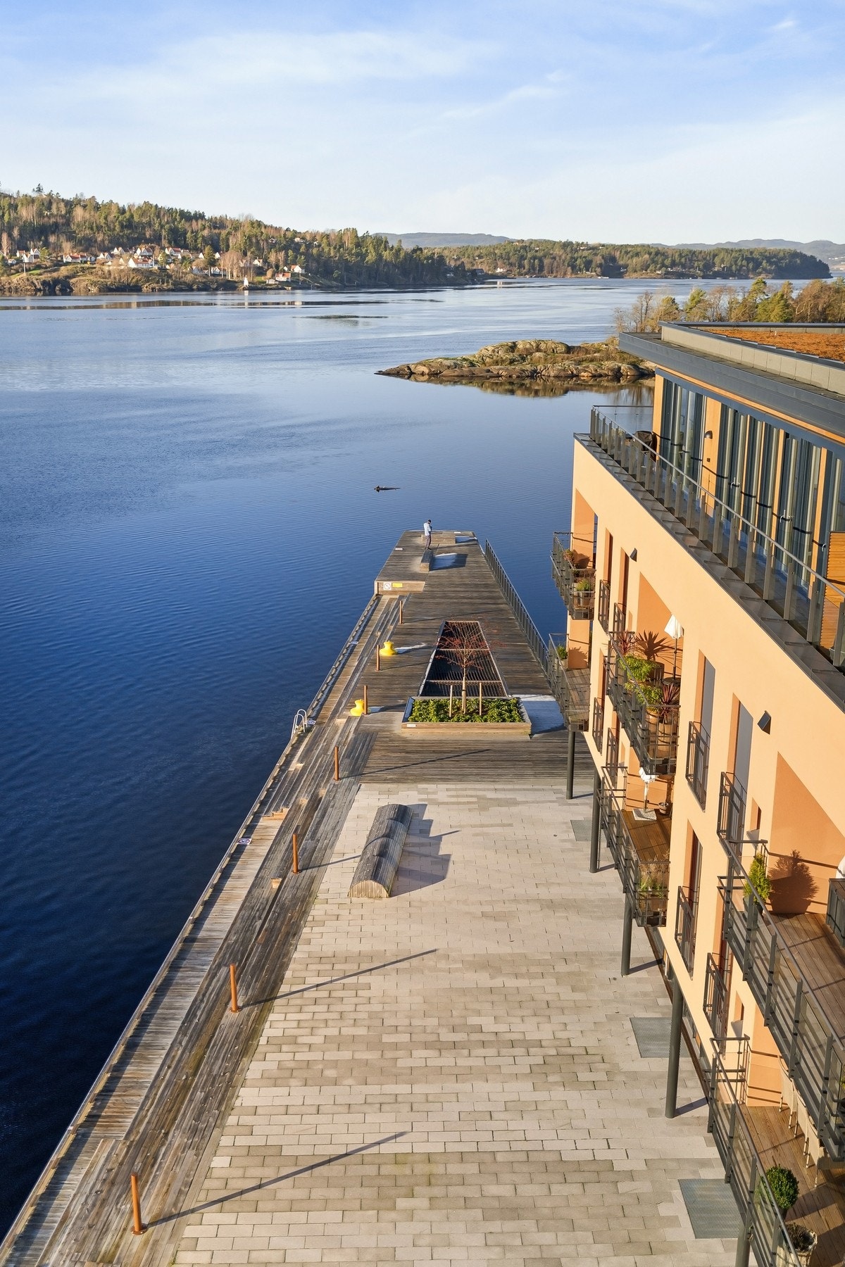 Utsikt fra takterrassen Galleribilde