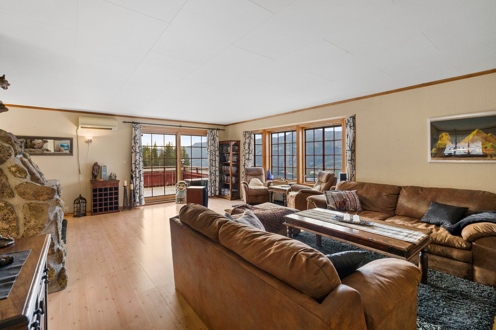 Stor stue med utgang til terrassen Galleribilde