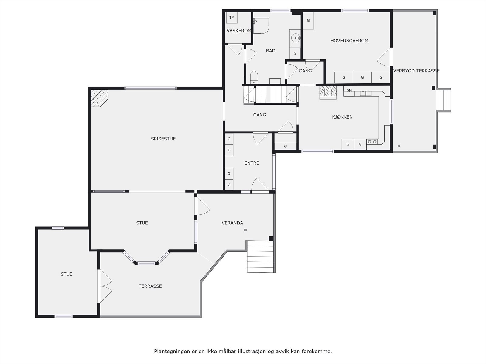 Planskisse 1. etasje. Galleribilde