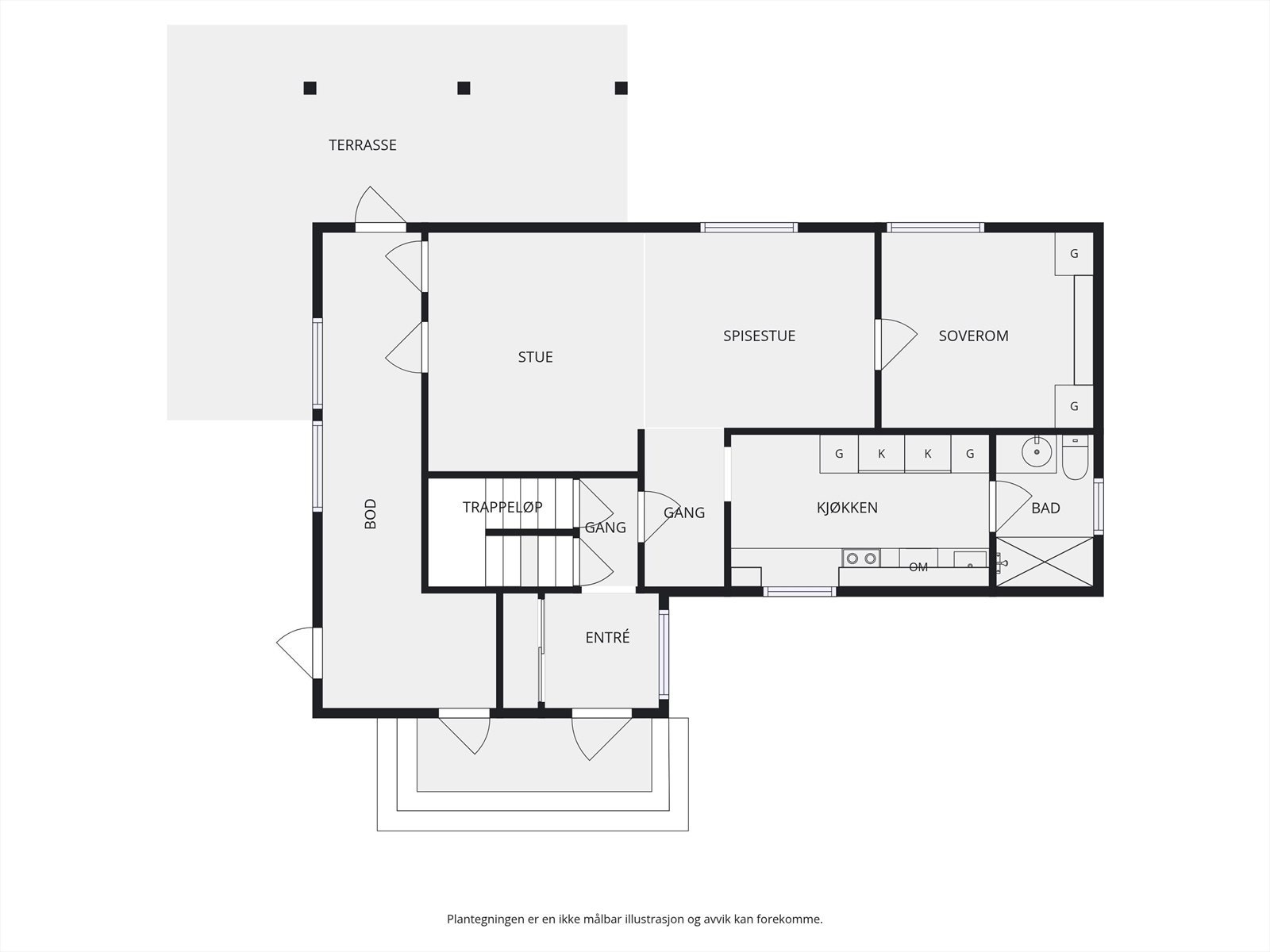 Plantegning 1. etasje. Galleribilde
