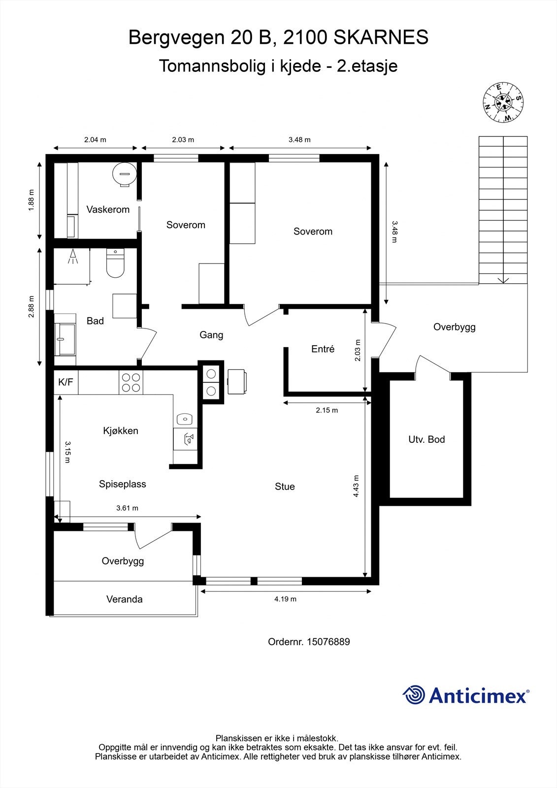 Plantegning - 2.etasje. Galleribilde
