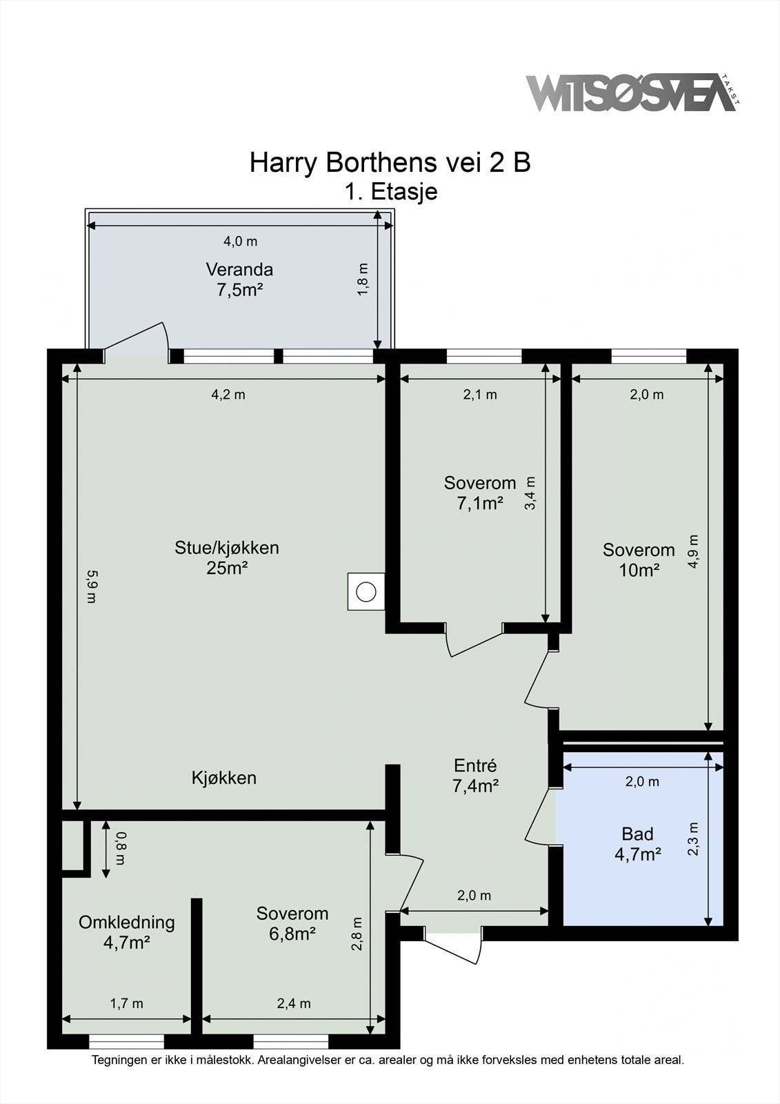Ta en titt på planskissen og gjør deg kjent med romfordelingen! Galleribilde