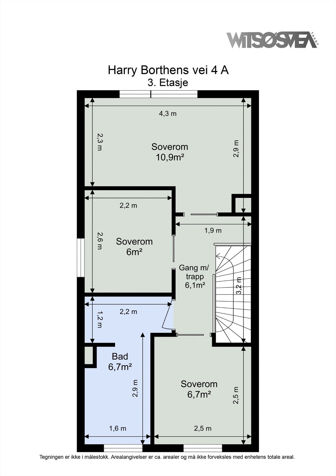 Planskisse 3. etg. Galleribilde