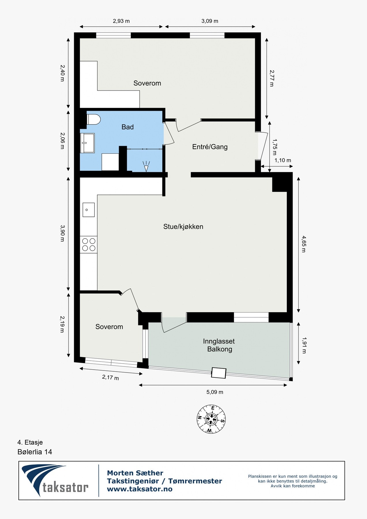 Leiligheten disponerer to kjellerboder med ett gulvareal på ca. 5,5 m² og 1,6 m². Galleribilde