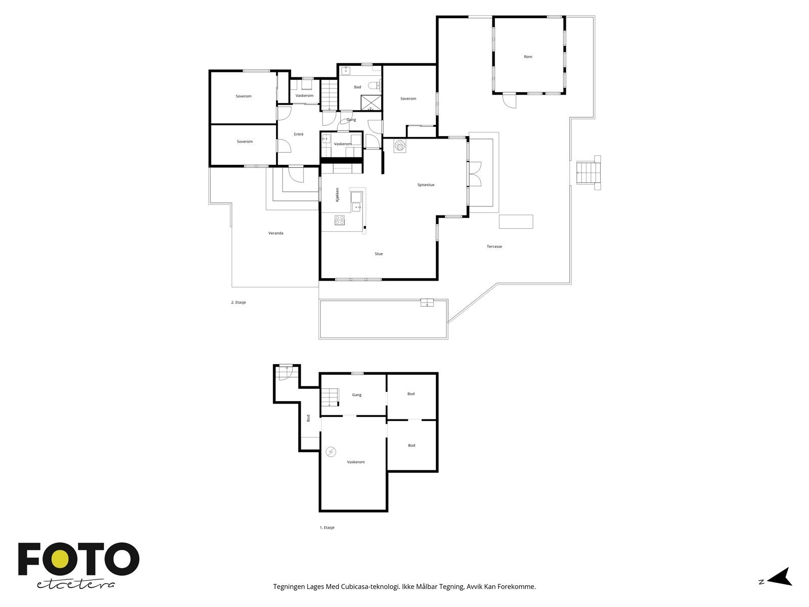 Veiledende planskisse begge etasjer. Ikke målbar Galleribilde