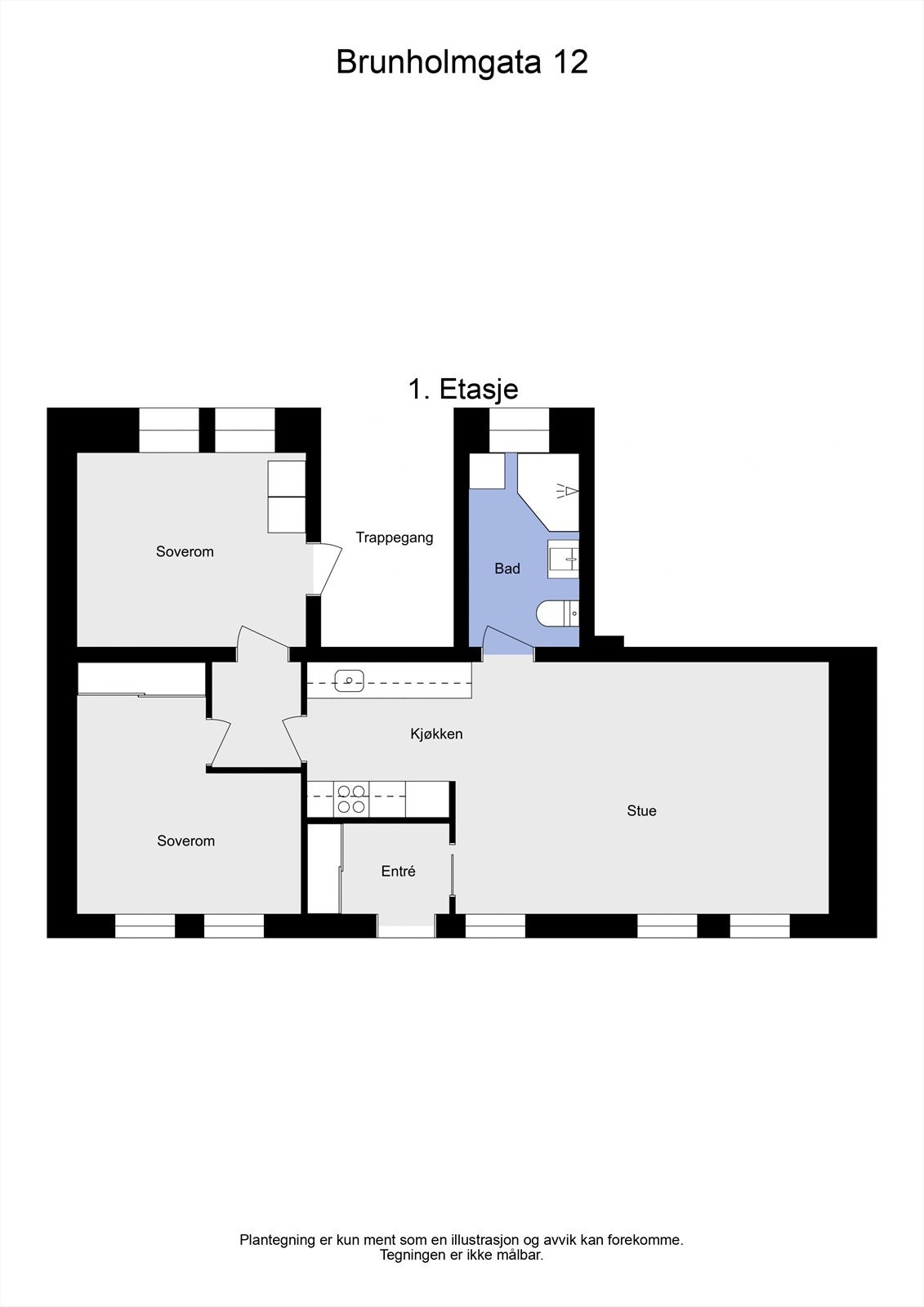 Plantegning 2D Galleribilde