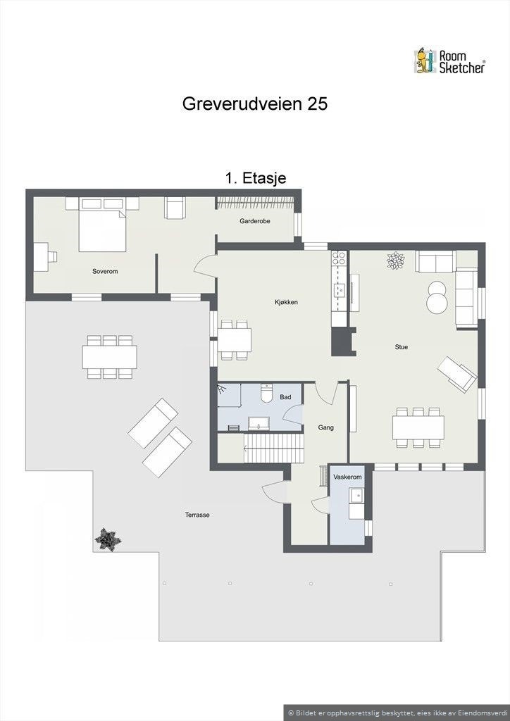 Planløsning 1. etasje Galleribilde