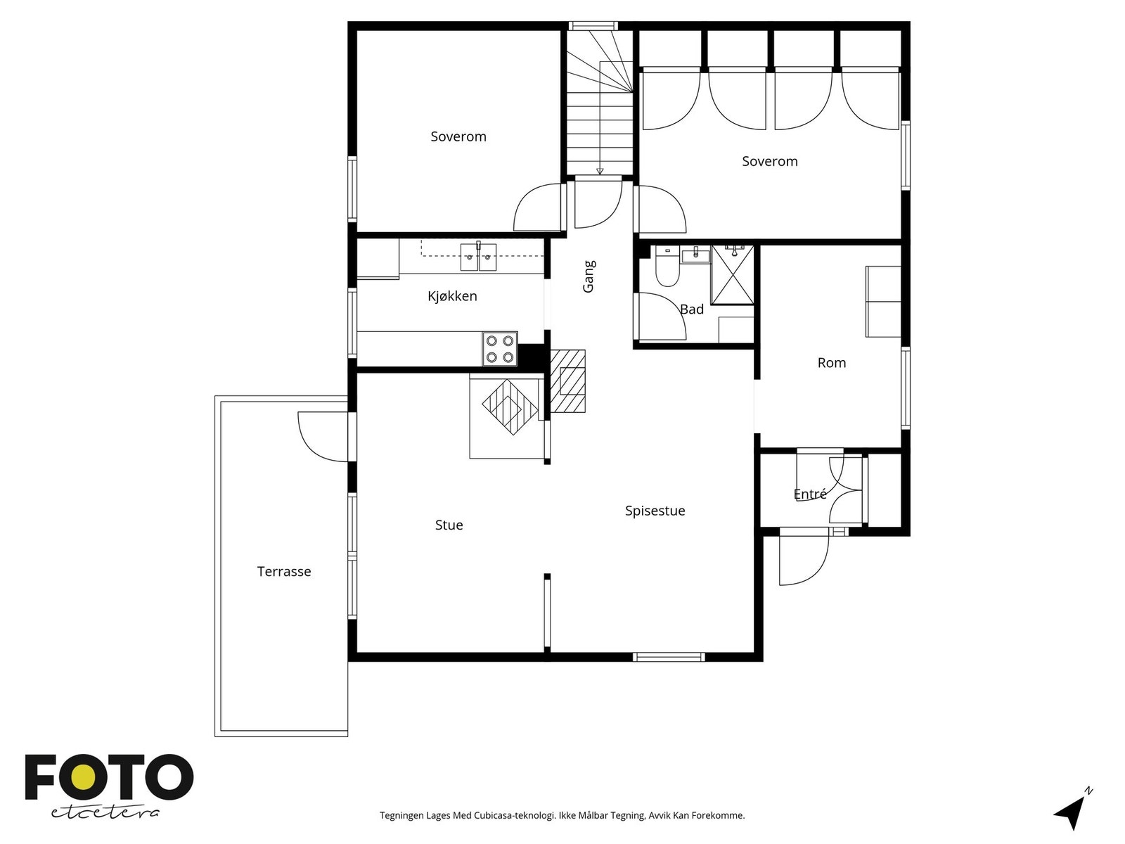 Planillustrasjon av 1.etg. i hoveddel (7A) Galleribilde