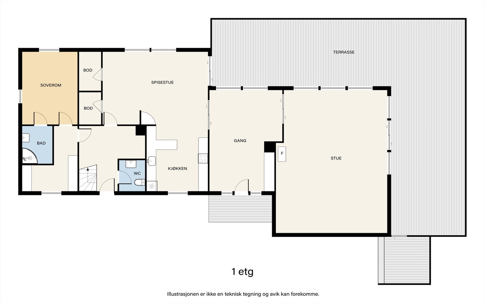 Plantegning 1. etasje. Galleribilde