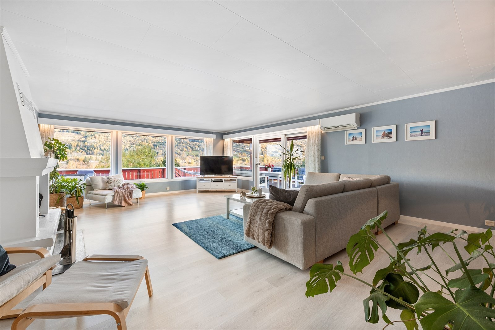 De store vindusflatene slipper inn rikelig med naturlig dagslys. Galleribilde