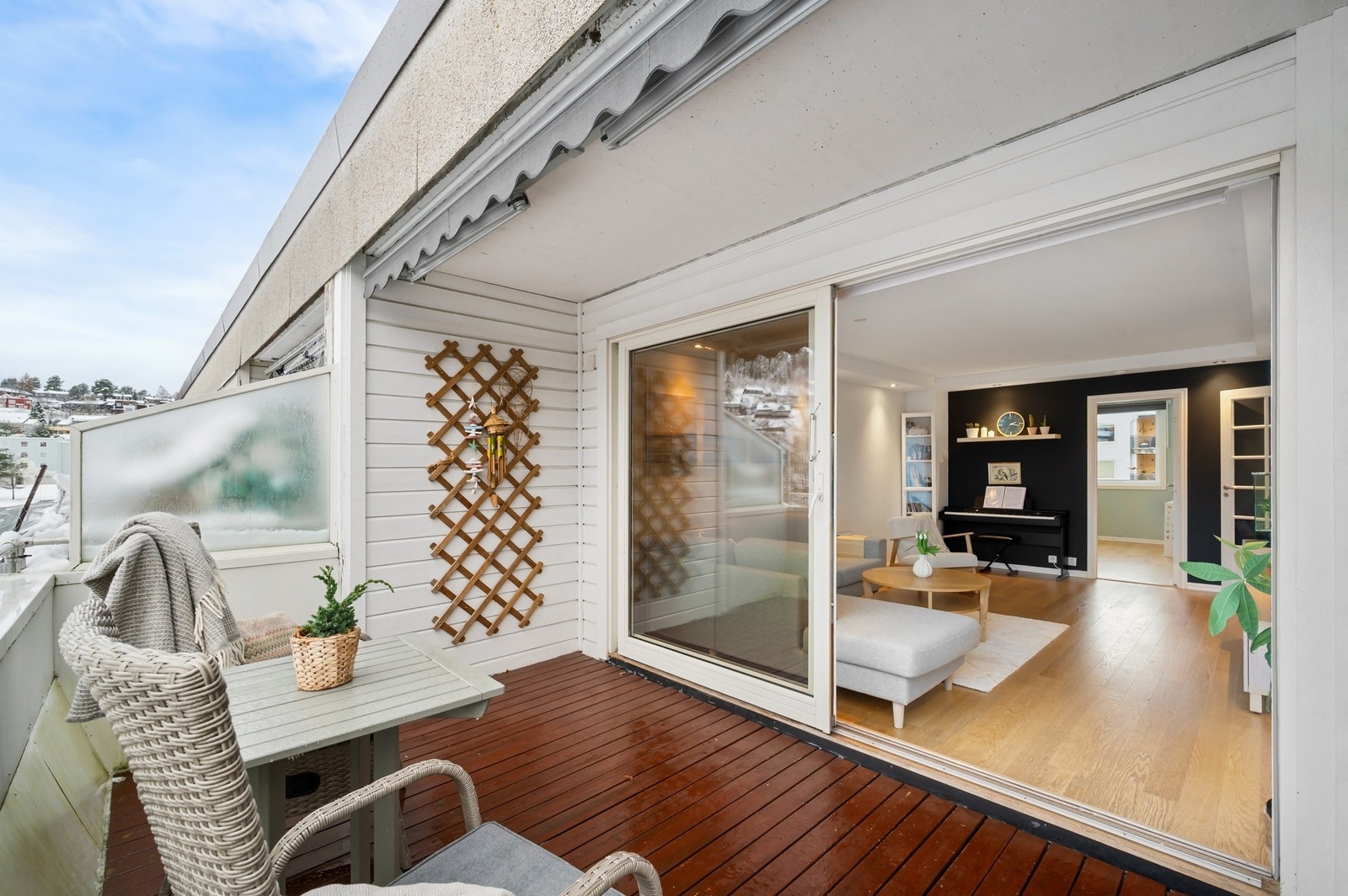 Leiligheten har en veldig fin beliggenhet i toppetasjen. Galleribilde