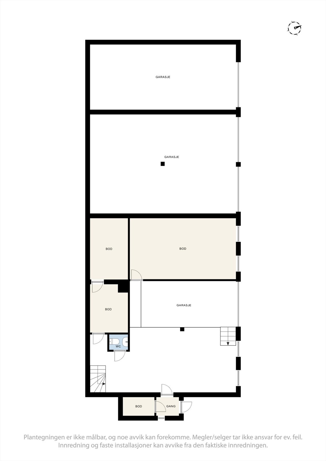 Planskisse - kjelleretasje. Galleribilde
