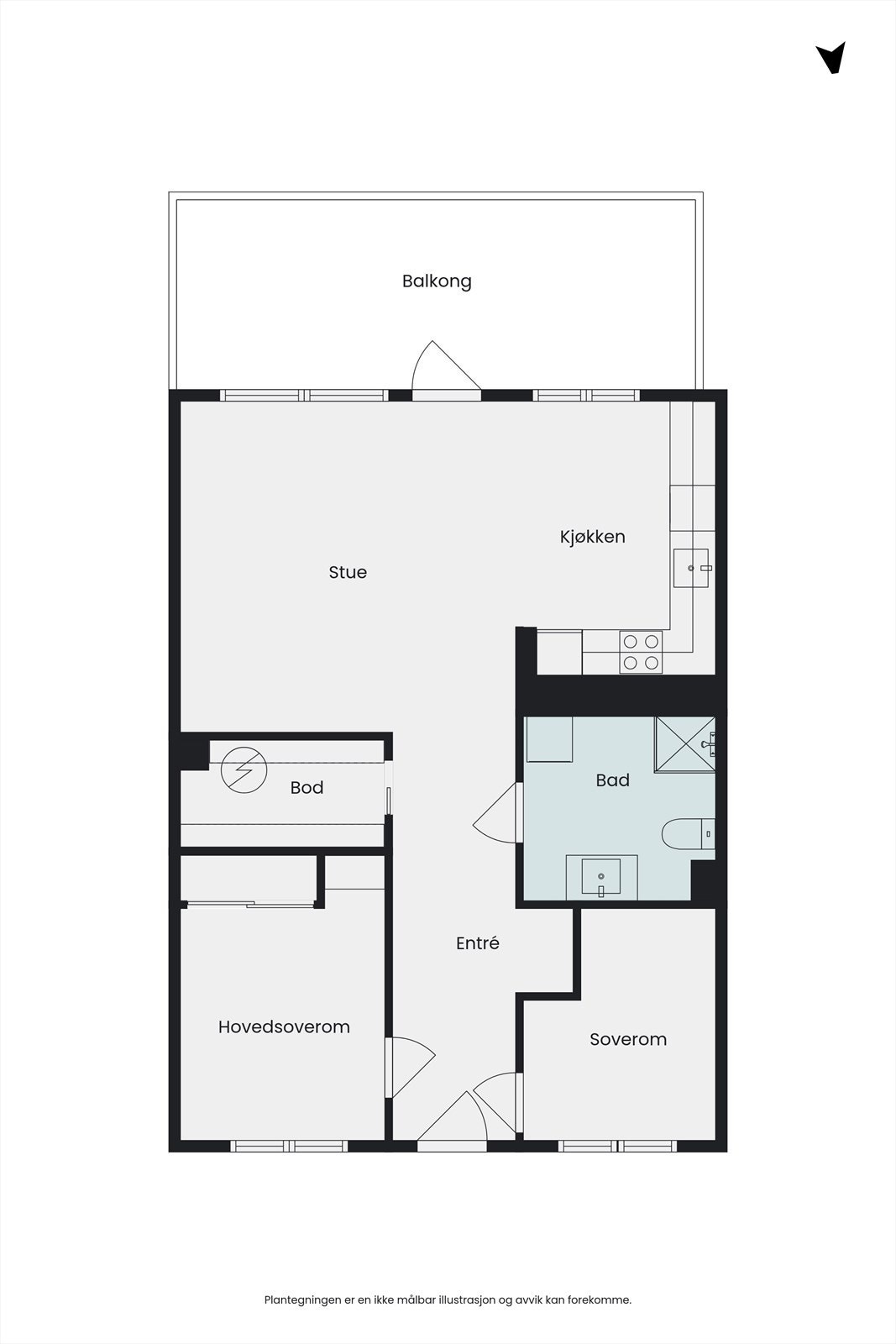 Plantegning 2. etasje Galleribilde