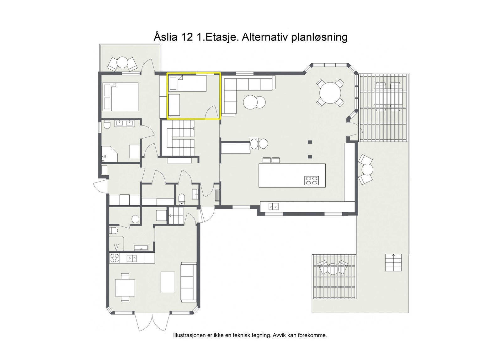Plantegning av hva man må gjøre for å laget et ekstra soverom. Galleribilde