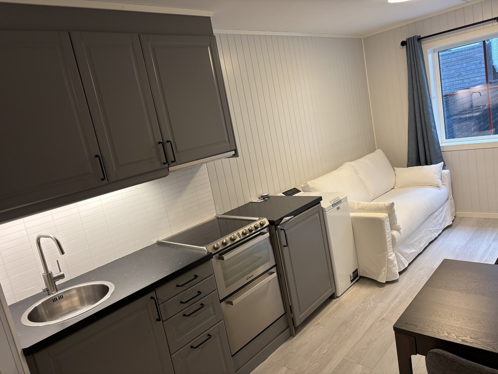 Det er også opplegg for vaskemaskin i leiligheten. Galleribilde