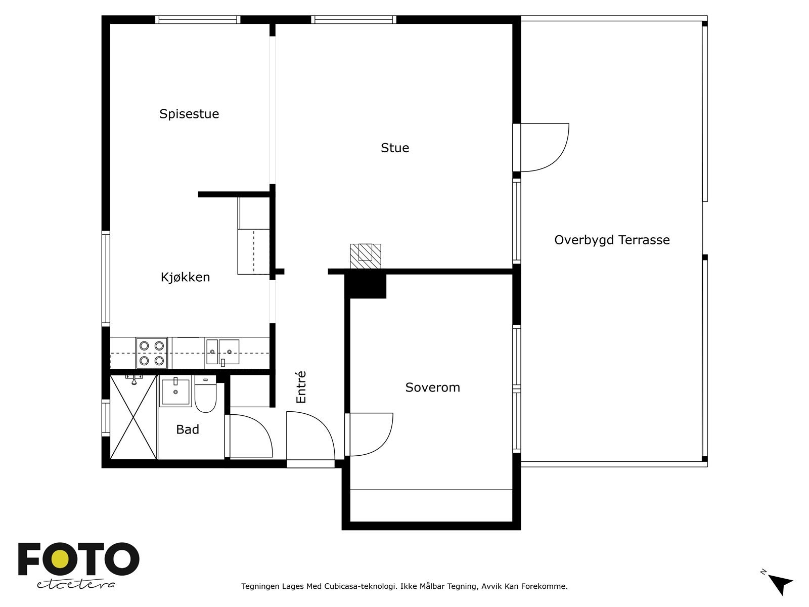 Veiledende plantegning. Ikke målbar. Galleribilde